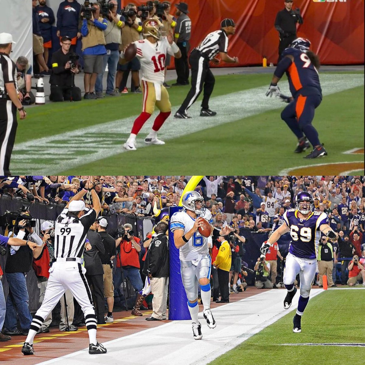 TheBrewball's tweet photo. Who did it better? #NFL #Garoppolo 🏈😬 https://t.co/gl3AibSbML