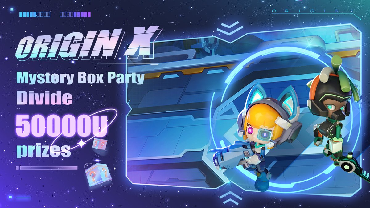 Origin_X_Meta's tweet photo. hey, 
The Origin X Mech Carnival has officially started👏
Open mystery boxes and collect 5 different mech parts can assemble an NFT to share the bonus!!!
💵Total Bonus: 50000U
🎯To Enter:https://t.co/3Pm27dS3AR
Go to the website and follow the steps to win a reward!!! https://t.co/Vy3GSN0P9A