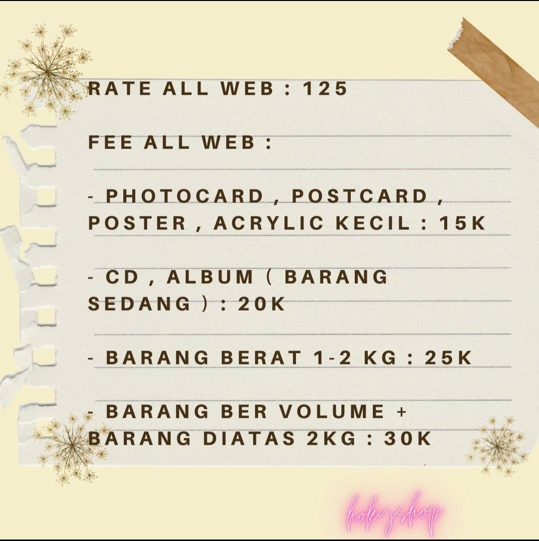 Hokyshop_'s tweet photo. Jasa CheckOut ALL WEB Japan 🇯🇵
(Mercari , Surugaya , Amazon Jp, Sony Music , Weverse Jp, Line Jp, dll)

✅ Barang diurus sampe ke Ina
✅ Ada GO Line &amp; Wa
✅ Jasa CO + WH
Rate All Web : 122

🌸 Fast Respon https://t.co/CNCrKsriwR

Thankyou💌

#Jasacojapan #comercari #jasacomercari https://t.co/Jow69J3xL5