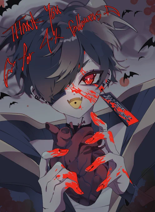 Thank you all for 4k followers on Twitch!!!I honestly can't believe we've come so far, you all are so supportive and creative and down right SPOOKYSo thank you from the bottom of this person's heart I found on the street, you're all amazing 