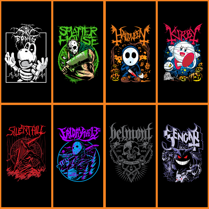 Wario64's tweet image. Video game Halloween t-shirts at Draculabyte ($15.99 each w/ code WARIO64 at checkout) bit.ly/3C6UdSD #ad