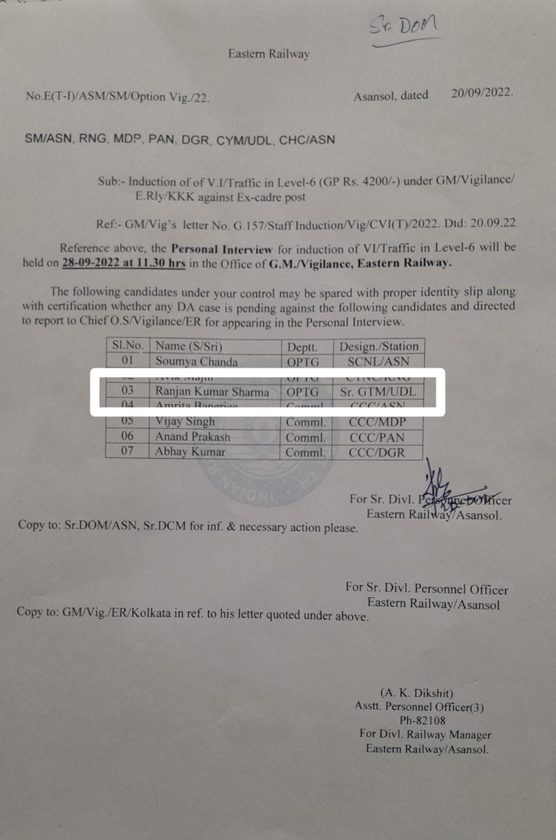 rakshapratham's tweet photo. #Navratri 😊
Kindly help me as DRM ASN &amp; my Branch Officer Sr.DOM/ASN S.B.Singh have continuously been harassing me for more than 06 month.
I have not received my interview letter for appearing in interview.
Kindly take appropriate action for the betterment of #IndianRailways 😊 https://t.co/AjlAUJbBuh