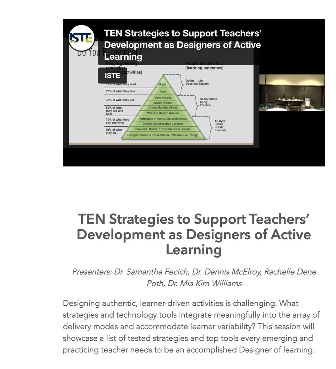 Rdene915's tweet photo. Honored to have our #isteTEN #ISTELIVE session from the #ISTE22 conference selected for the recorded sessions available to @iste members! Enjoyed presenting w/my PLN! I shared @Classtime @Buncee https://t.co/4jN3HA1qYV #education #edtech https://t.co/DgRcgC3DYX