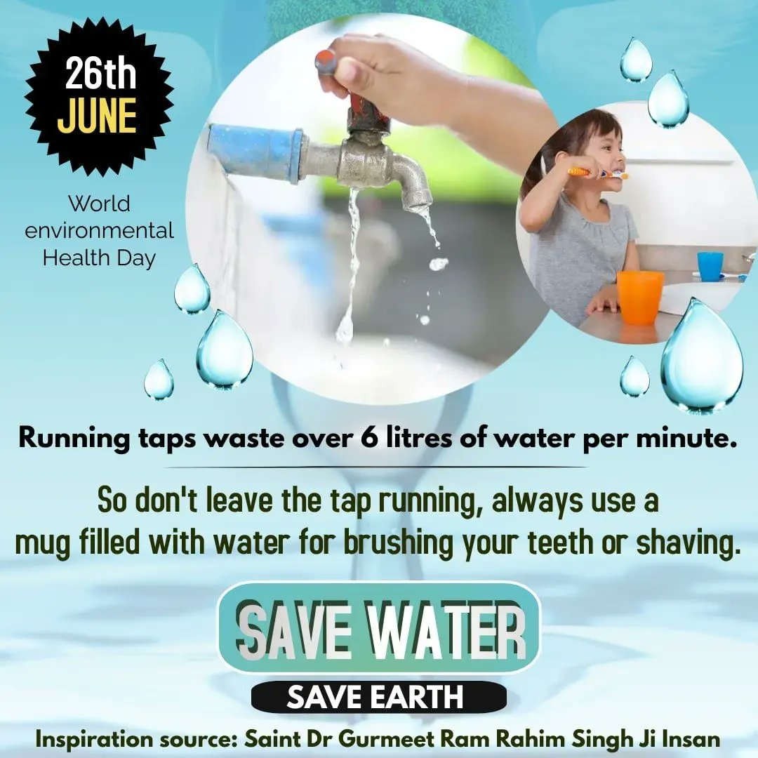 nishik761's tweet photo. We don't have to waste our resources,because it gives us facility to survive in this world,we have to save it for our next generation,save from pollution,remain ozone layer safe.Dera Sacha Sauda doing many welfare works like safai abhiyan for environment.#WorldEnvironmentalHealth https://t.co/VjXwJpFx8b