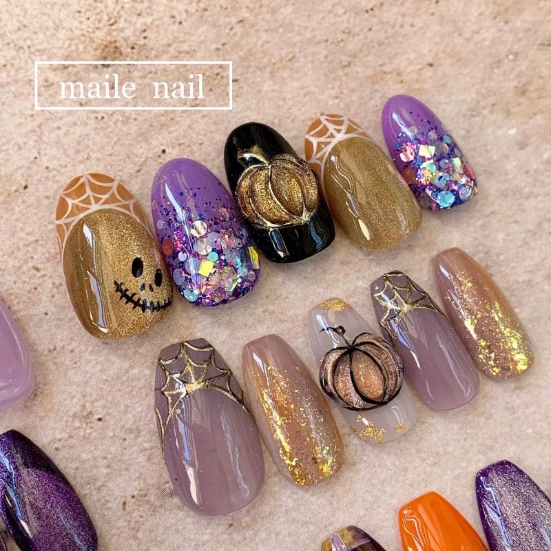 nailbookjp's tweet photo. ⓃⒶⒾⓁ🐈‍⬛🌙

イベントを盛り上げてくれる👻

#秋ネイル2022 #ハロウィンネイル #オバケネイル #秋色ネイル