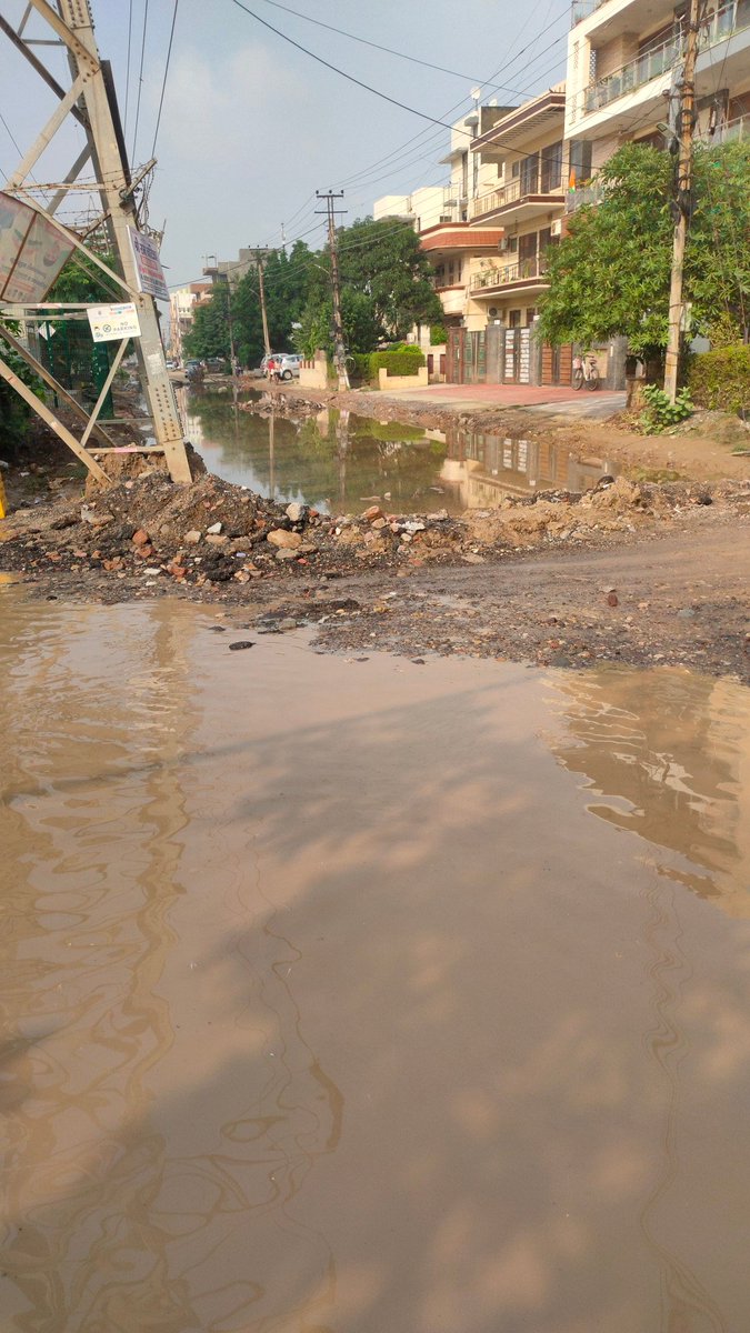 RoyalBajaj's tweet photo. @MunCorpGurugram @CommissionerMCG @dcmohry @cmohry 
Standing water nearly two feet in front of our house since Thursday nobody is listening,have put in the compliant on swach Bharat app as well kindly drain out the water h no 118 sector 9 gurgaon https://t.co/MCDEauxyWV