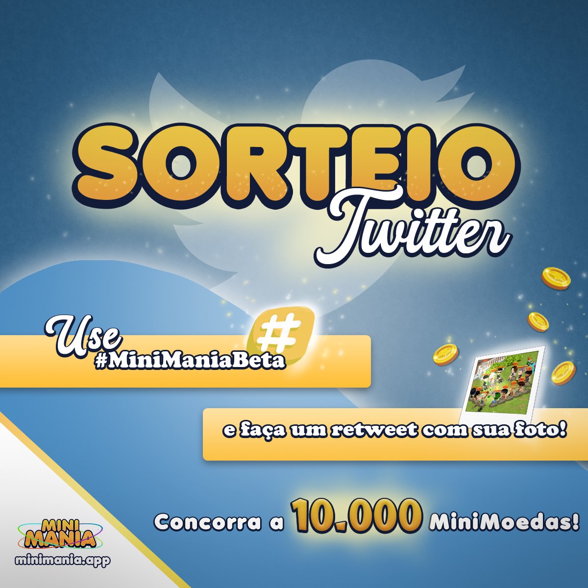 MiniManiaApp's tweet image. Sorteio de 10.000 mms para começar o mês de Outubro com muitas moedas!
Como irá funcionar? Você irá precisar curtir e dar retweet nessa publicação com uma foto sua dentro do jogo e usar na publicação #MiniManiaBeta
