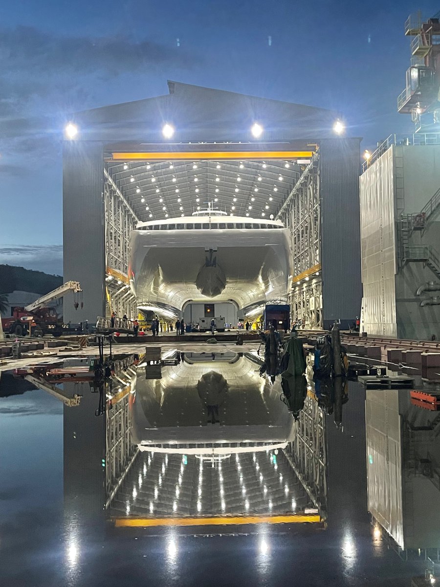 austal's tweet photo. @Austal Philippines 🇵🇭 has successfully launched the largest ferry (by volume) ever constructed at an #Austal shipyard - the 115 metre #Express5 for #Molslinjen of 🇩🇰 Learn more at https://t.co/muRAVmMFpl @AustalP @Cruise_Ferry @Shippax @RivieraMaritime @FerryPubs @ferryandcruise https://t.co/1XqLyELntP