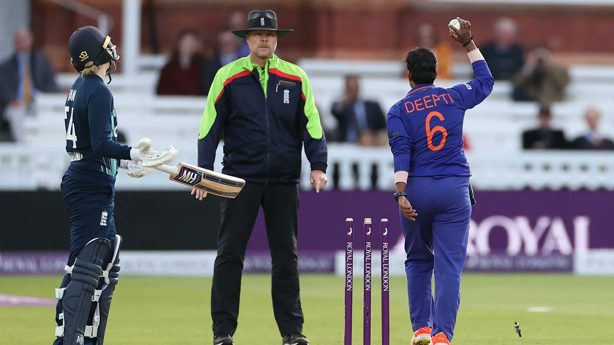 #INDWvsENGW #Runout at the non-striker's end helped India sneak in a win in the final ODI in Lord's and complete a 3-0 ODI series whitewash against England on Saturday #RubinaDilaik