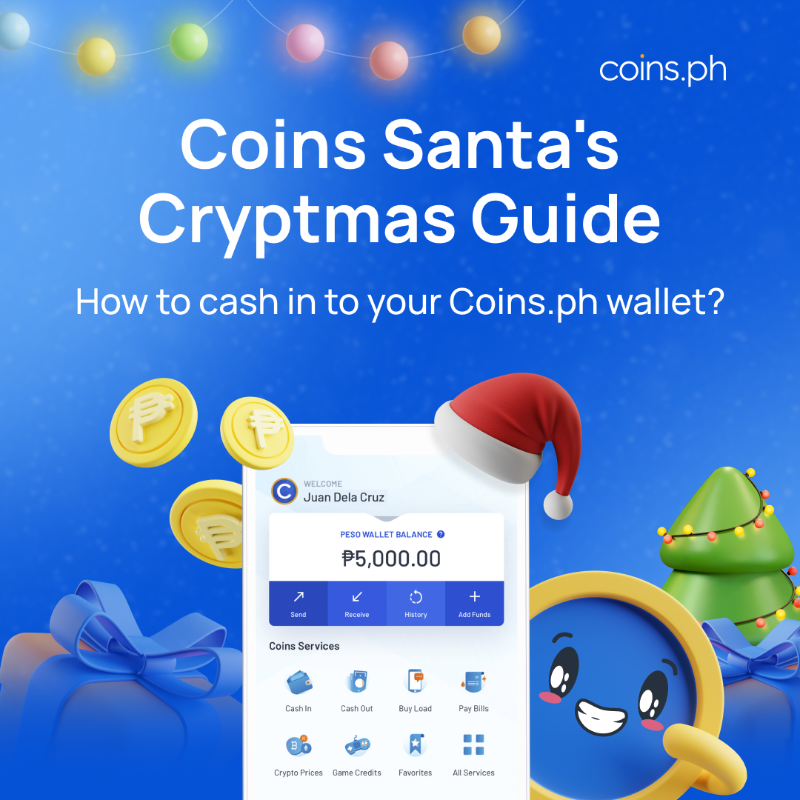 coinsph's tweet photo. 🎅 Coins Santa is checking his list! He's gonna find out who's naughty or nice 🤔

Simply cash in ₱100 (or more) to earn a spot in Santa's Nice List 📃

Check out Coins Santa's friendly guide to get started 👇