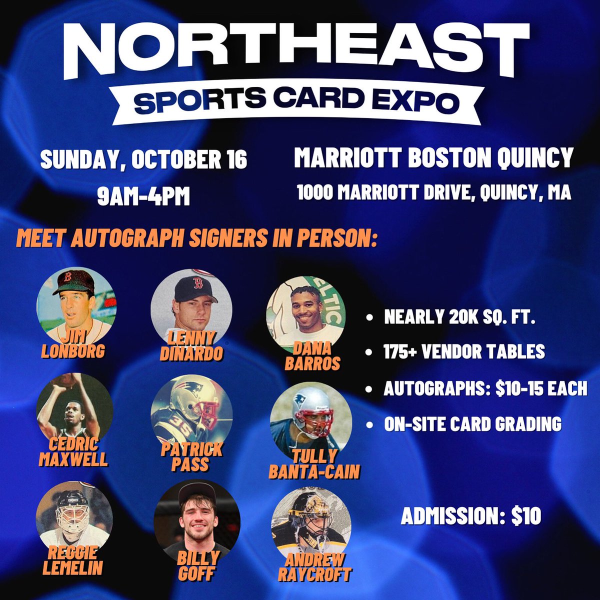 Get your tickets at the door or online now!

northeastcardexpo.com/tickets 

#northeastsportscardexpo #cardshow #cardshows #tradingcards #pokemoncards #pokemon #thehobby #whodoyoucollect #paniniamerica #autographs