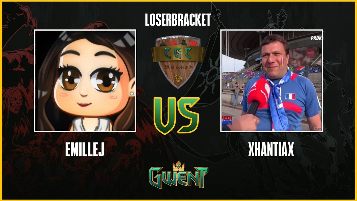 Live game corresponding to the round 6 (Loser Bracket) of the CGC !!! on Twitch, Monday 1:30am México (GMT-5), 8:30am CEST, 16:30pm AEST 

<a href="/emillejtwitch/">Emille</a> vs <a href="/xhantiax/">Obsidian</a>

TWITCH: <a href="/emillejtwitch/">Emille</a>
twitch.tv/emillej 

#CasinoGwentCup #Gwent