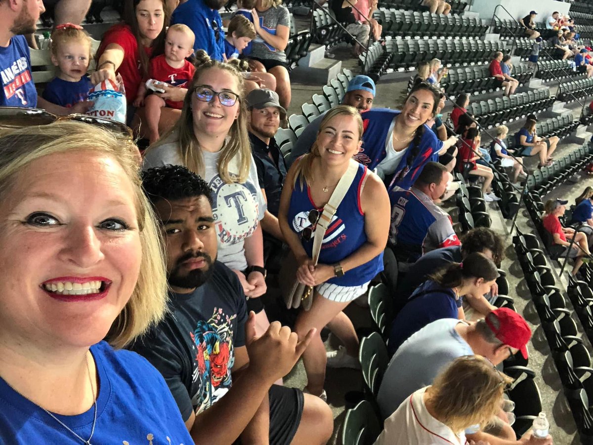 Lakewood_Eagles's tweet photo. Lakewood teachers and staff had a wonderful time today at the Texas Rangers game!! Thank you for the tickets @hebisd - we appreciate your focus on #hebisdwellness 💙🦅❤️ @K_HarrisLWE @KoellingCameron https://t.co/JL7lrbkFLR