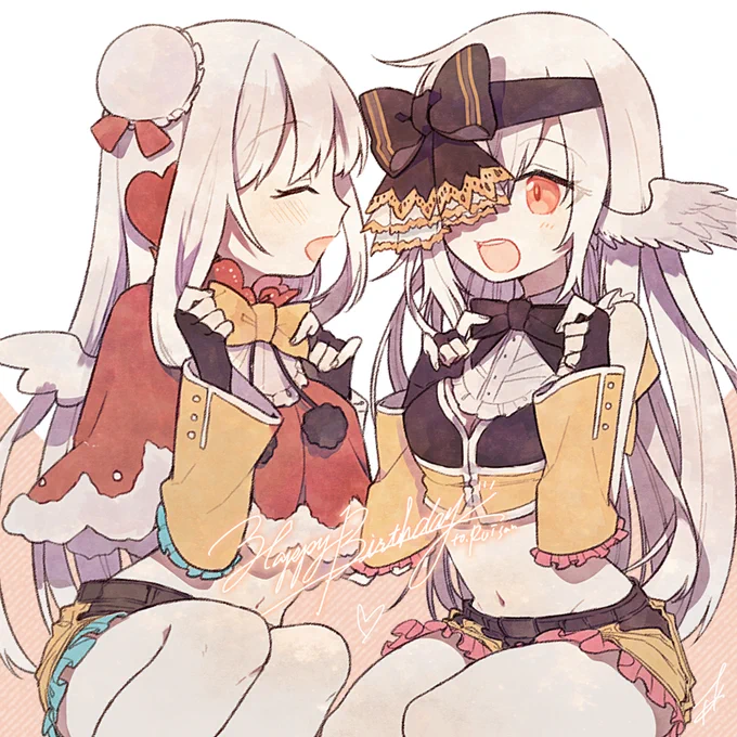 #女の子二人のイラストを貼る見た人もやるほぼ艦これでしか描いてなかった 