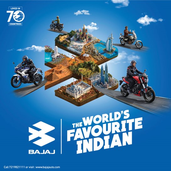 Bajaj Auto Ltd (@_bajaj_auto_ltd) on Twitter photo 2022-09-26 04:10:37 Bajaj Auto is 'The World's Favourite Indian' for a reason. From motorcycles to three-wheelers to quadricycles, from Mumbai to Mexico City and Bogota to Bengaluru, Bajaj is the first choice for millions in 70 countries.
#BajajAuto #TheWorldsFavouriteIndian #WFI #Pulsar #Dominar Bajaj Auto is 'The World's Favourite Indian' for a reason. From motorcycles to three-wheelers to quadricycles, from Mumbai to Mexico City and Bogota to Bengaluru, Bajaj is the first choice for millions in 70 countries.
#BajajAuto #TheWorldsFavouriteIndian #WFI #Pulsar #Dominar