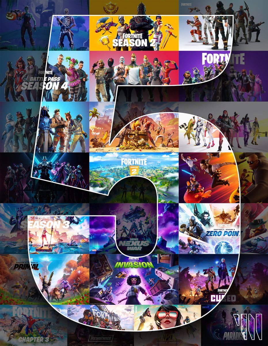 TeamPWR's tweet photo. Thank you Fortnite Battle Royale 🥹

5 Years. 3 Chapters. 22 Seasons. https://t.co/CknK0FO2Na