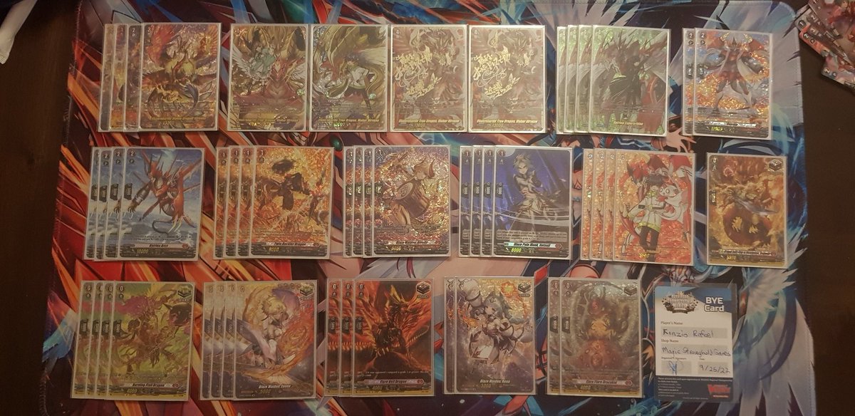 Won Standard Shop Challenge with Nirvana! (1st/16). Shoutout to everyone for such a fun day!
Matchups :
R1 Prison W
R2 Prison L (OT'd)
R3 Prison W
R4 Thegrea W
Top 8 Nirvana W
Top 4 Prison W
Final Thegrea W
#VGtopdecks #cardfightvanguard