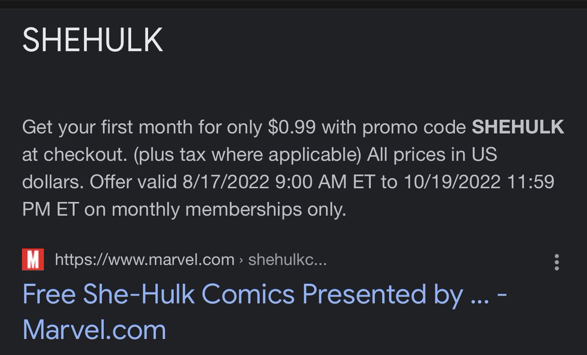 I did research and apparently the “SHEHULK” promo code for Marvel Unlimited expires on October 19th So use it while you still can when starting a subscription if you want all the Zero War stuff for $1