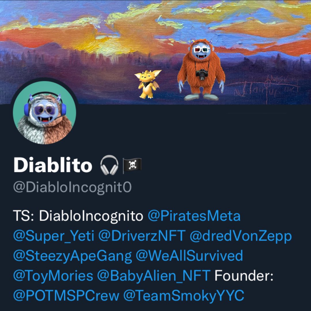 Put my @Super_Yeti Meme King 👑 PFP on and redecorated with a painting by <a href="/GraceNiMhaille/">🏴‍☠️Queen (Granny) Grace O’Malley🏴‍☠️</a> …I added the Yeti and @YetiSnoDemon 😂 #HellYeti #PeopleGetYeti #WelcomeToTheYetiVerse