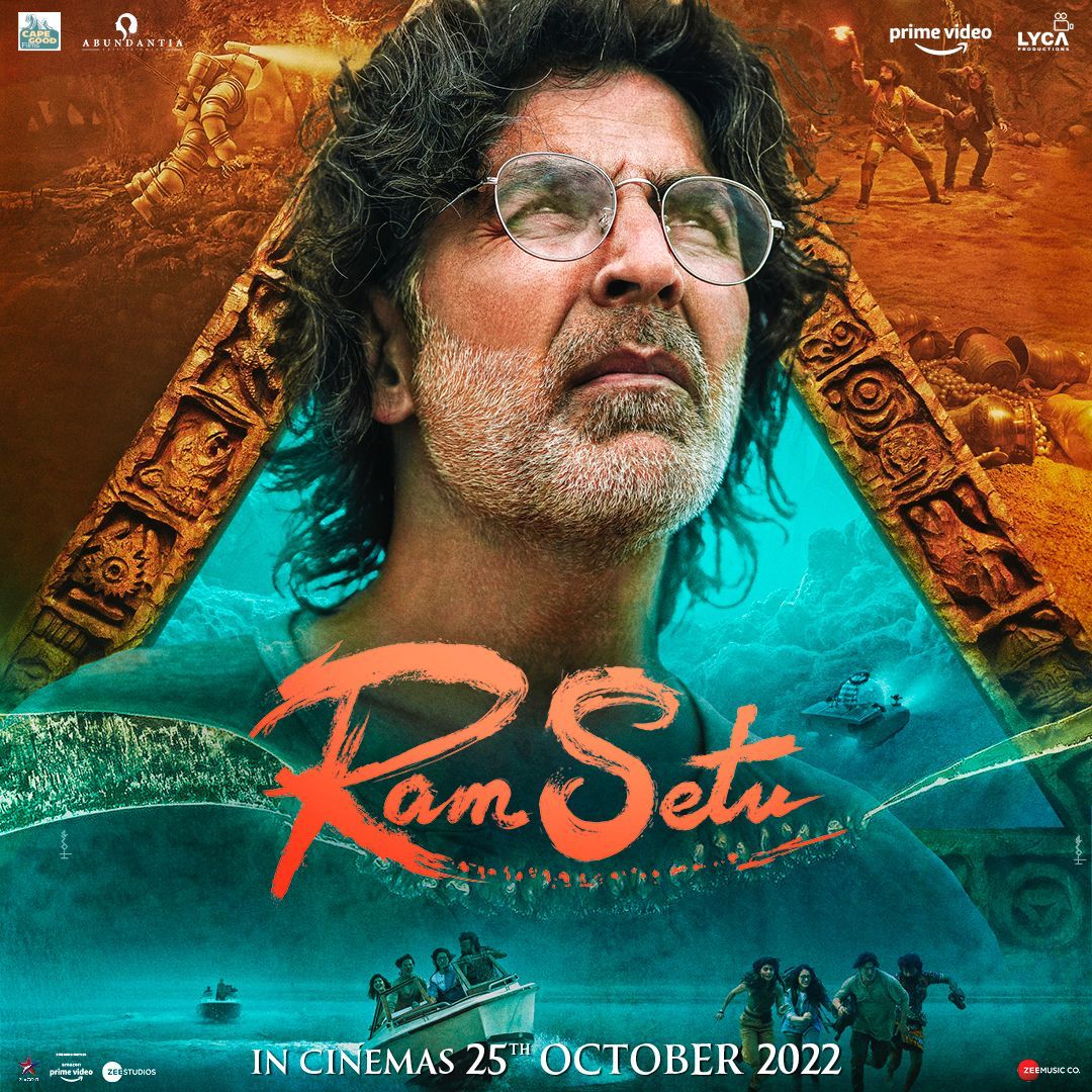 taran_adarsh's tweet photo. AKSHAY KUMAR: 'RAM SETU' THIS DIWALI... #RamSetu - starring #AkshayKumar, #JacquelineFernandez, #NushrrattBharuccha and #SatyaDev - arrives this #Diwali [25 Oct 2022]... First glimpse at 12 noon today... Directed by #AbhishekSharma. https://t.co/XhxVwCRj8C