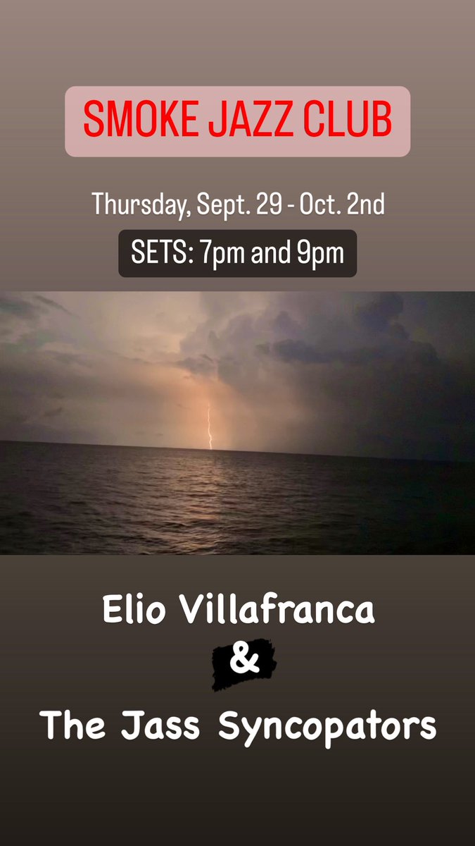 Elio Villafranca (@eliovillafranca) on Twitter photo Is #Changó mad at #Yemayá? Come and find out by listening to my new project “Standing by The Crossroads” at <a href="/smokejazzclub/">Smoke Jazz Club</a> this Thursday - Sunday. For reservations: bit.ly/eliovillafranca Is #Changó mad at #Yemayá? Come and find out by listening to my new project “Standing by The Crossroads” at <a href="/smokejazzclub/">Smoke Jazz Club</a> this Thursday - Sunday. For reservations: bit.ly/eliovillafranca
