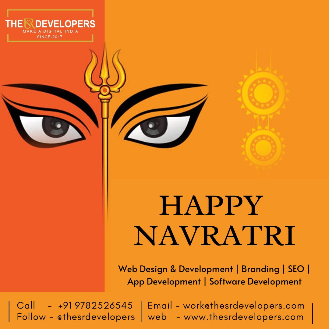 thesrdevelopers's tweet photo. Happy Navratri 🎉
#navratri #fastival #gujrat #website #development #software #itcompany #branding #seo #india #digitalmarketing #designer #developer #technology #webdesign  #business #webdeveloper #vadodara #coding #usa #business #growth #entrepreneur #b2b #thesrdevelopers https://t.co/htAFV0k0Ut