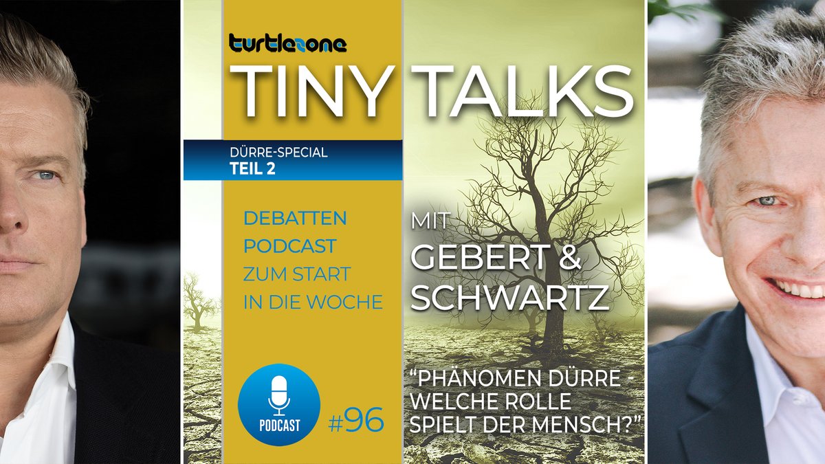 TurtlezonePCast's tweet photo. Im zweiten Teil des #Klima-Specials zur „#Dürre“ geht es bei #Turtlezone #TinyTalks heute um Ursachen und Folgen des #Wetterextrems. Eine spannende #Podcast-Debatte. Jetzt in der Mediathek unter https://t.co/IPi8UsS6my und überall, wo es gute Podcasts gibt https://t.co/X40eMRNkvq
