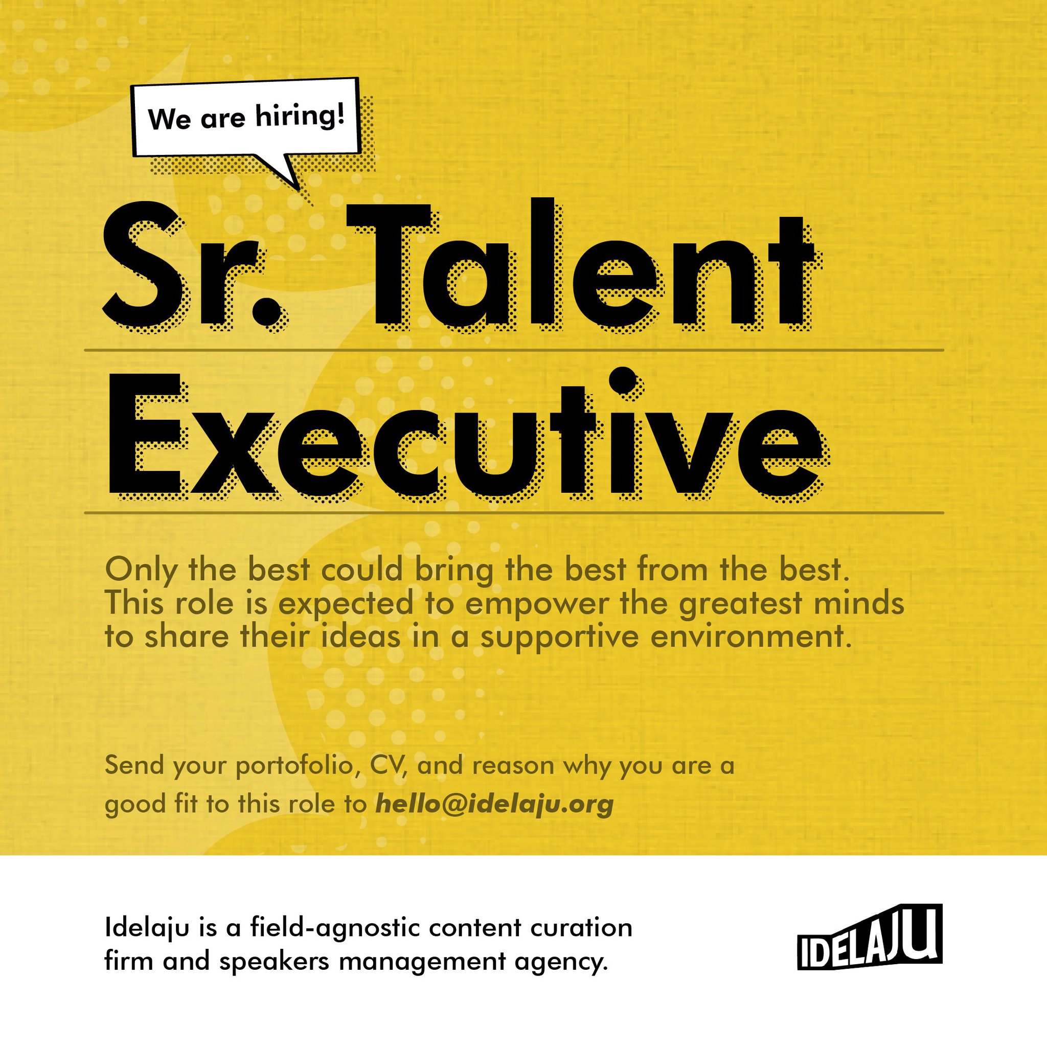 Idelaju on Twitter "We Are Hiring‼️ Idelaju is opening a position for