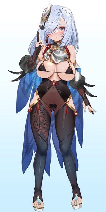 申鶴 Shenhe Summer Suit &amp; Variant 🦩

#shenhe 