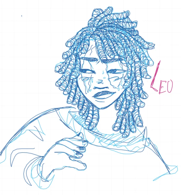 i drew leo on a whiteboard, im gonna line art it later 