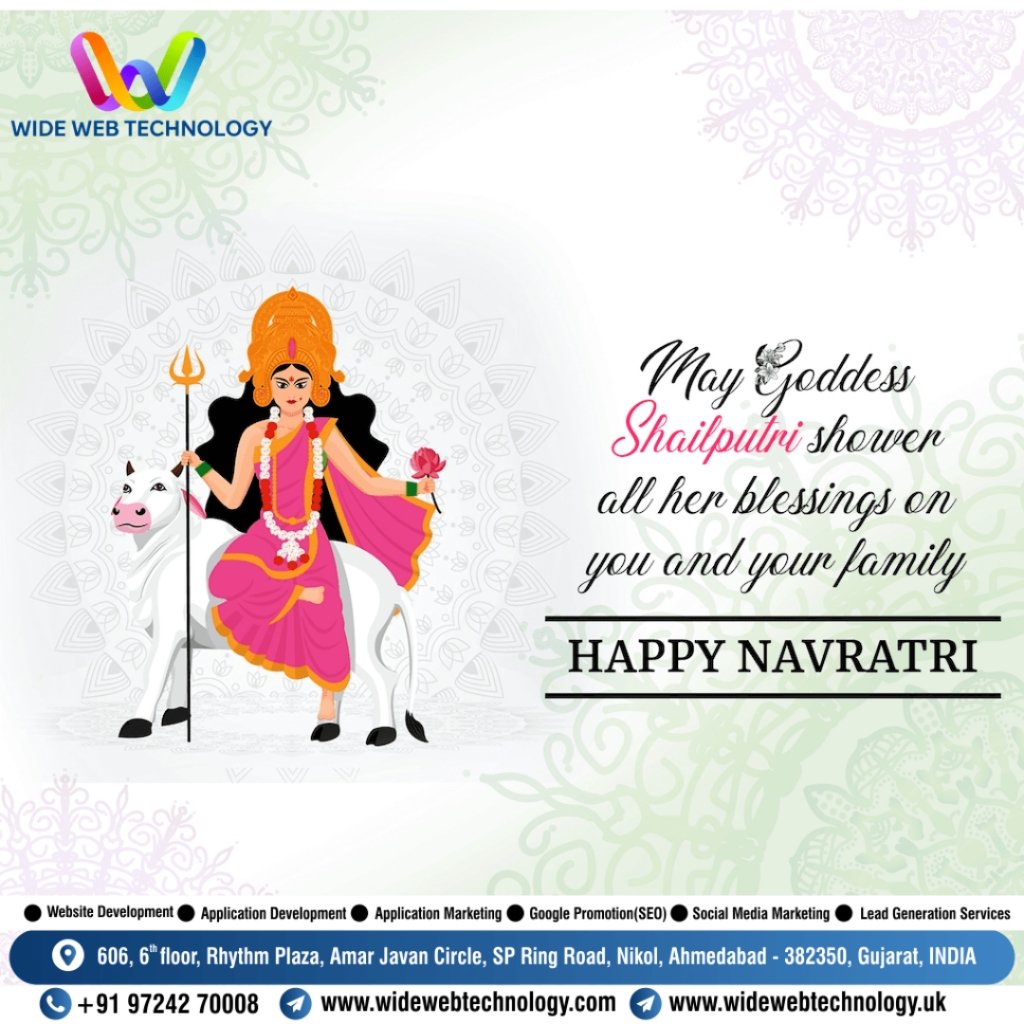 widewebtechno's tweet photo. Wishing u all a very Happy #Navratri. May All Goddess bless u all with long &amp; happy life.

Day 1: ShailputriMata
ShailPutramata,means Daughter Of Mountains.She s the daughter of Himvana the King Of Himalaya. She is Considered as purest embodiment of Goddess Durga.

#vijaykotadiya https://t.co/L9bd7KloTr