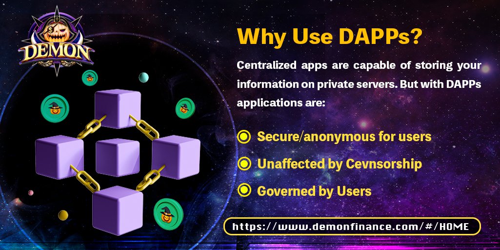 0xWelder's tweet photo. DAPPs are decentralized, they are free from the control and interference of a single authority. The benefits of dApps include the safeguarding of user privacy, the lack of censorship, and the flexibility of development.

https://t.co/m6m0rUzkNQ https://t.co/tCYuOk99V0