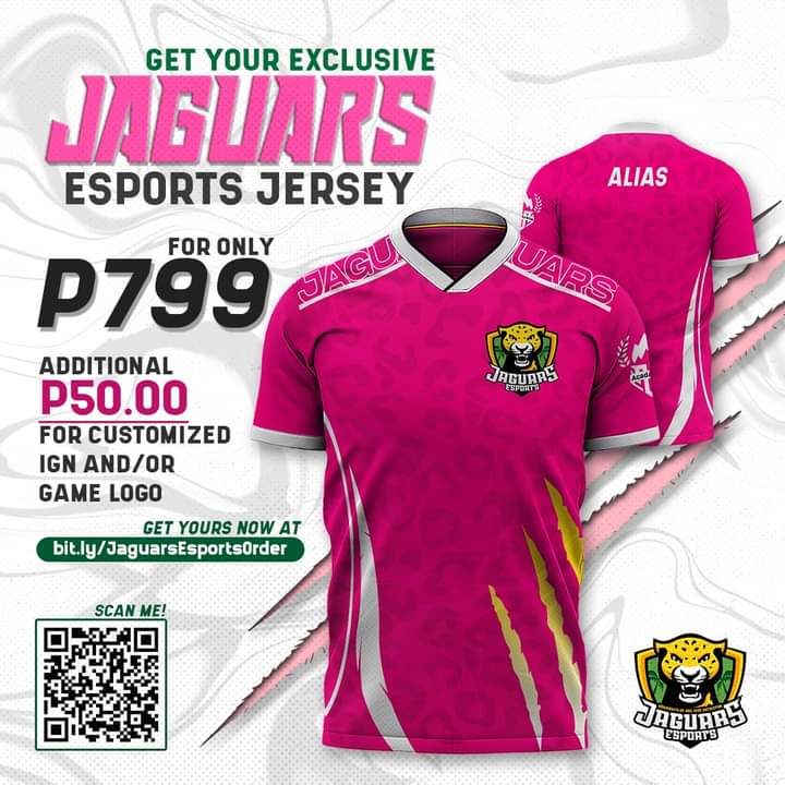 usjresports's tweet photo. USJ-R JAGUARS ESPORTS IS NOW OPEN FOR PRE-ORDERING 

We know you all have been waiting for this and now is the time to finally present this to y'all. Jaguars Esports is now commercially selling jerseys and merchandise!

Pre-Order Form
    ⬇️ ⬇️ ⬇️
https://t.co/DTuYG2NkEH https://t.co/Afs3FjpI73