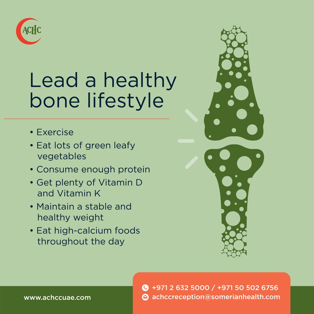 achccUAE's tweet photo. Your long-term bone and muscle health starts now. Take early action through regular exercise, a bone-healthy diet, and consulting your doctor about the risks of osteoporosis.
 #SomerianHealth #SomerianHealth #SomerianHealthUAE #SomerianHospitals #SpecialisedDoctors #WeCareBetter https://t.co/P7V13IAKl8