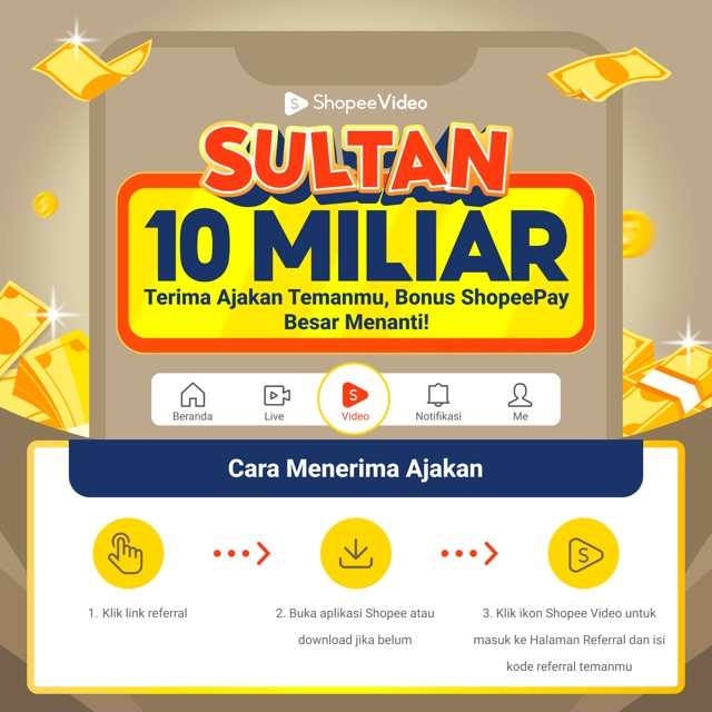💸 Klik &amp; Dapat Rp1.000! 
Bergabung &amp; Download Shopee SEKARANG #SultanShopeeVideo
Kode referral: YYKQWT
Bergabung &amp; download Shopee SEKARANG! 👉  shopee.co.id/universal-link…