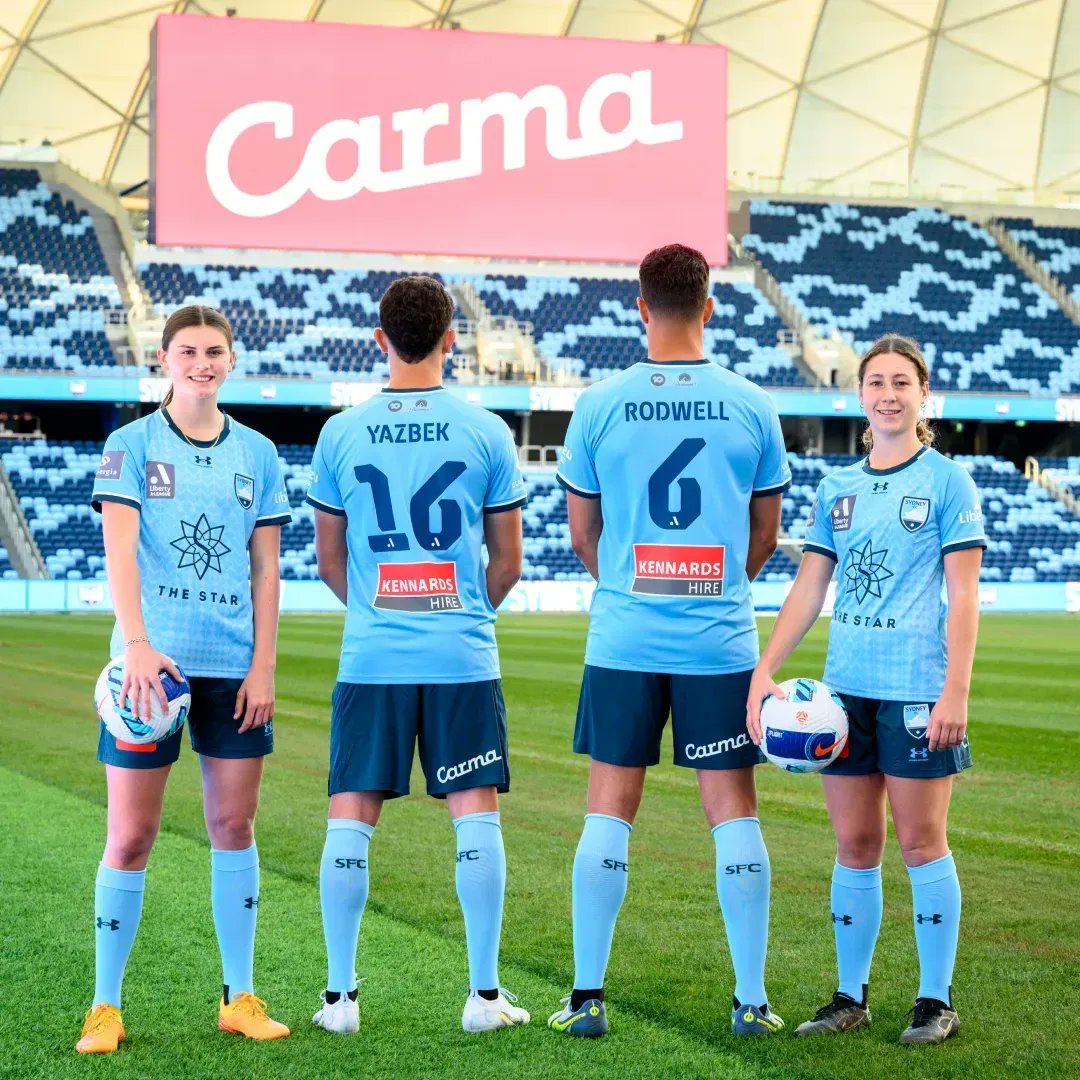 Carma_au's tweet photo. Our first tweet and it's a big one! 

We are proud to announce our partnership with @SydneyFC as the Official Used Car Dealership Partner, Premium Club Partner &amp; Official Shorts Partner for both the Men’s &amp; Women’s A-League teams in the 22-23 season #SydneyIsSkyBlue https://t.co/TbfWjwSK8g