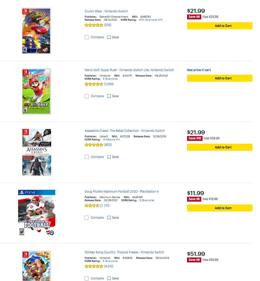 Wario64 on Twitter "Current video game deals at Best Buy https//t.co