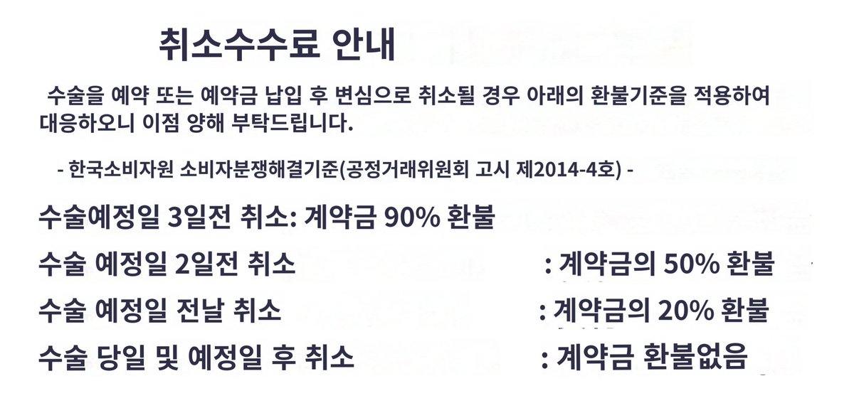 sefirosxxx's tweet photo. 韓国美容外科での手術予約金で揉めたor揉めてる人たちへ

これを突きつけて

それでも返さないなら

消費庁へ訴えますね
カンナムメディカルセンターに通報しますね

で行きましょう。
正当な権利です。

泣き寝入りしちゃだめですよ。 https://t.co/VsKZ3CGm7Q