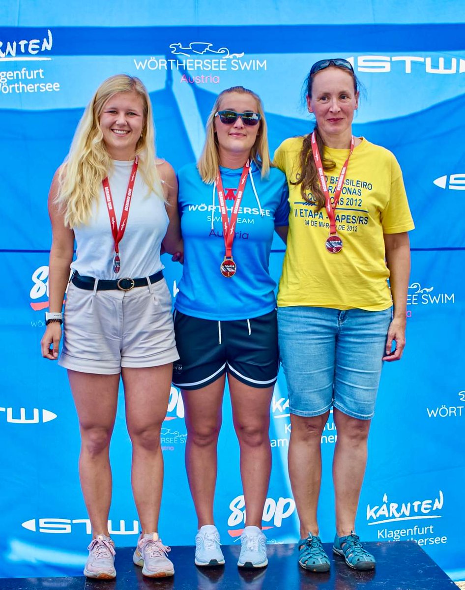 Open Water Austria The fastest women over the distance of 10 km and we'll meet again on 1-2. September 2023 at Lake Wörthersee. Wörthersee Swim Austria #wörtherseeswim #woertherseeswimteam #openwaterswim #openwater #openwaterswimming #swimming #swim