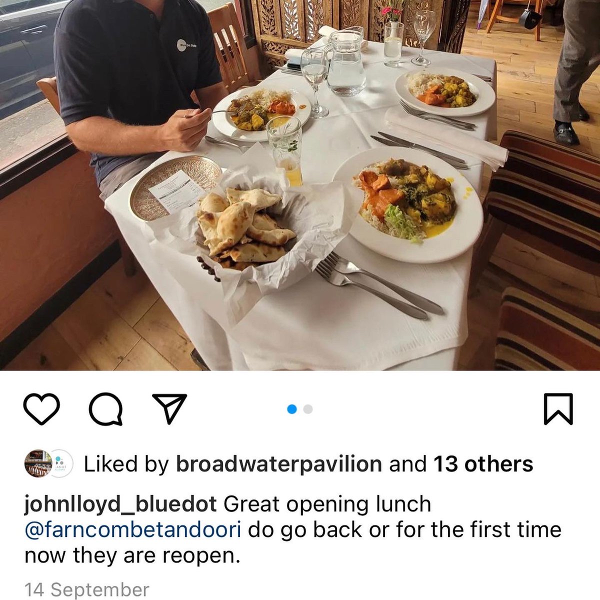 thefarncombe's tweet photo. Good Morning #Farncombe #Godalming &amp; Beyond! 
A few recent reviews from lovely customers enjoying our #Takeaway service and meals at our newly refurbished #restaurant

We hope you will come and give us a try soon! Call Mizan on 01483419388 to discuss a party or catering service https://t.co/BuRx7FXhY4