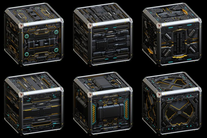KevinsolanSol's tweet photo. Some cool NFT containers that will soon be included in the DarkMeta game 🔥
#Play2Earn #P2E #PlaytoEarn #NFT #NFTs #NFTMarketplace #NFTGame #NFTCollection #Opensea #NFTCollector #NFTProject #NFTDrop https://t.co/PFFDKwMKFk