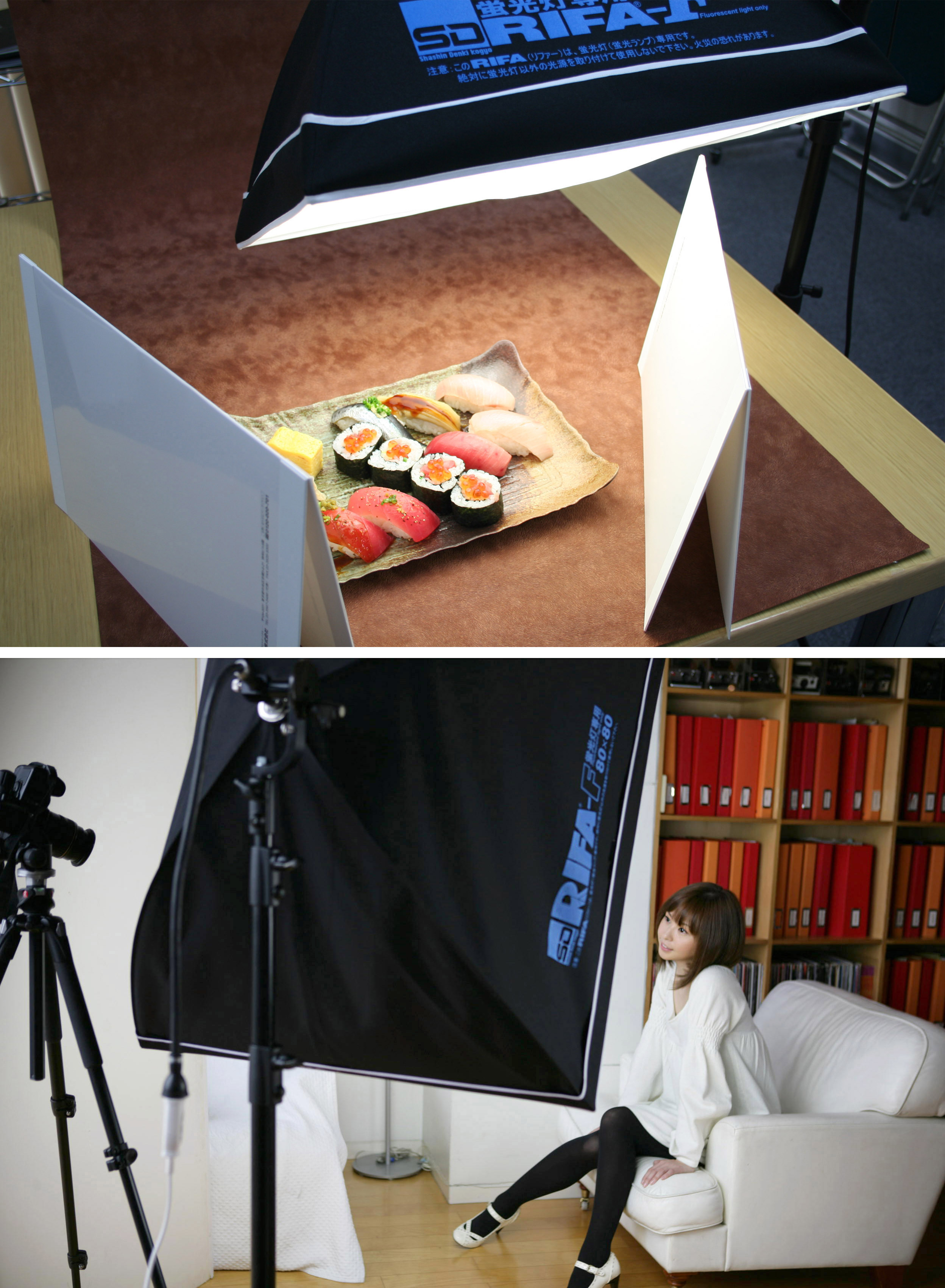SD写真電気工業 RIFA-F 80×80cm 6灯式 ソフトボックス照明機材