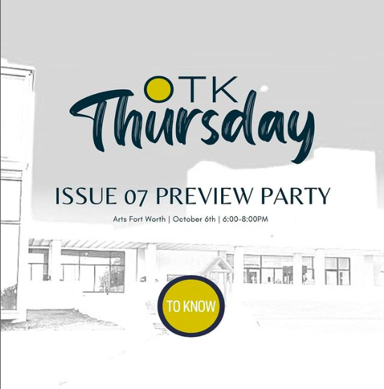 One To Know Magazine (@otkmagazine) on Twitter photo Join us for our Issue 07 preview party at <a href="/ARTSFortWorth/">ARTS Fort Worth</a>! RSVP here: linktr.ee/onetoknow Hope to see you there🎉
Meet our cover woman, <a href="/dr_franksmd/">Danika Franks, M.D.</a>, and purchase your copy of Issue 07 (giveaways for subscribers).
#OneToKnowMagazine #WomensMagazine #writing #writers Join us for our Issue 07 preview party at <a href="/ARTSFortWorth/">ARTS Fort Worth</a>! RSVP here: linktr.ee/onetoknow Hope to see you there🎉
Meet our cover woman, <a href="/dr_franksmd/">Danika Franks, M.D.</a>, and purchase your copy of Issue 07 (giveaways for subscribers).
#OneToKnowMagazine #WomensMagazine #writing #writers