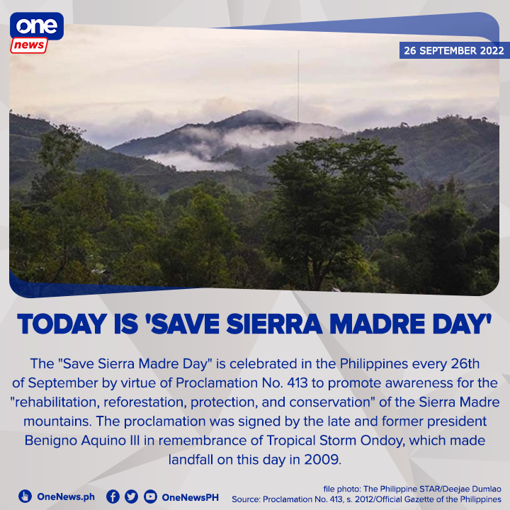 ONE News PH on Twitter "SaveSierraMadreDay ⛰️⛰️⛰️ Called the