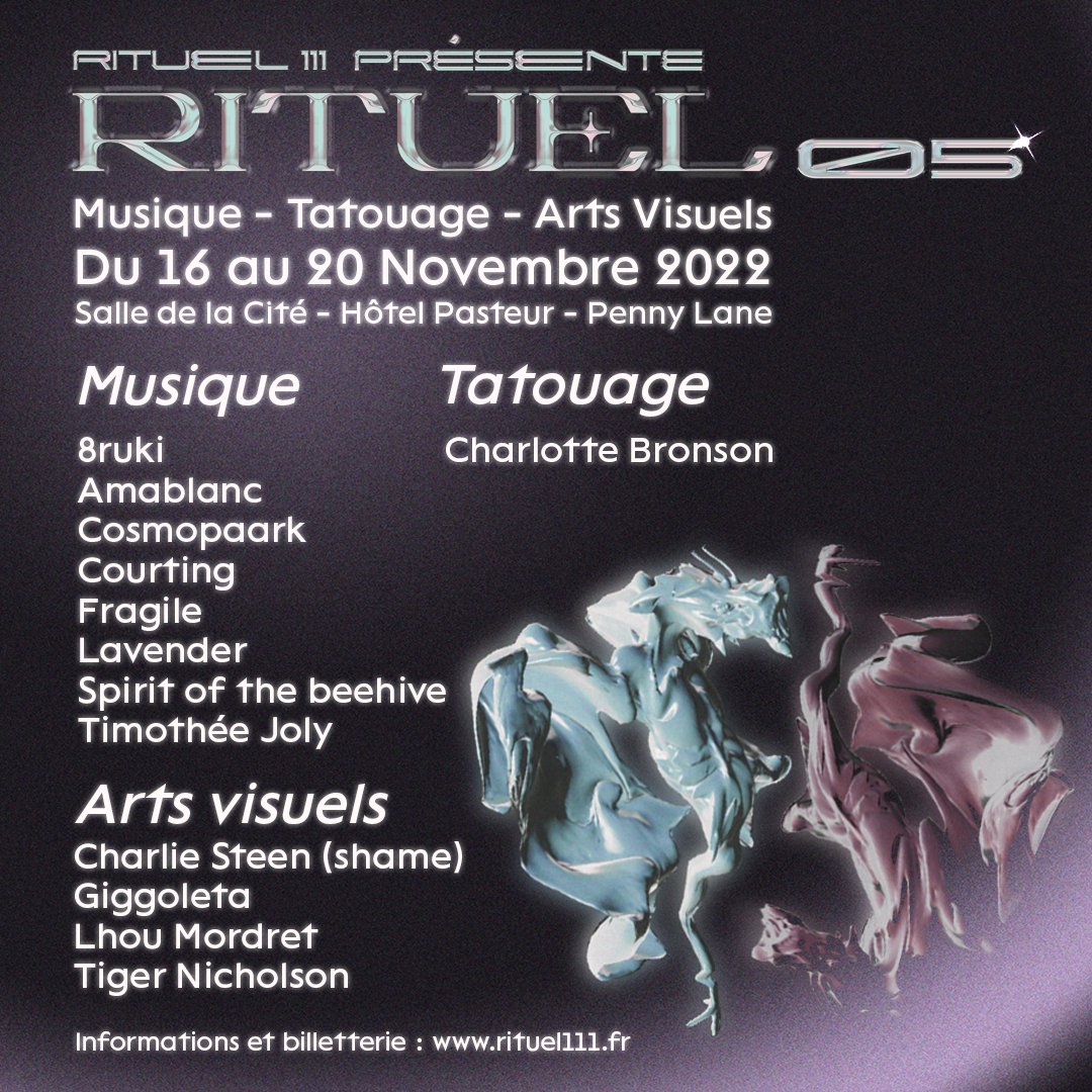 rituel111's tweet photo. La programmation complète ! 
#rennes #rituel5 https://t.co/RUgYMVbv5r