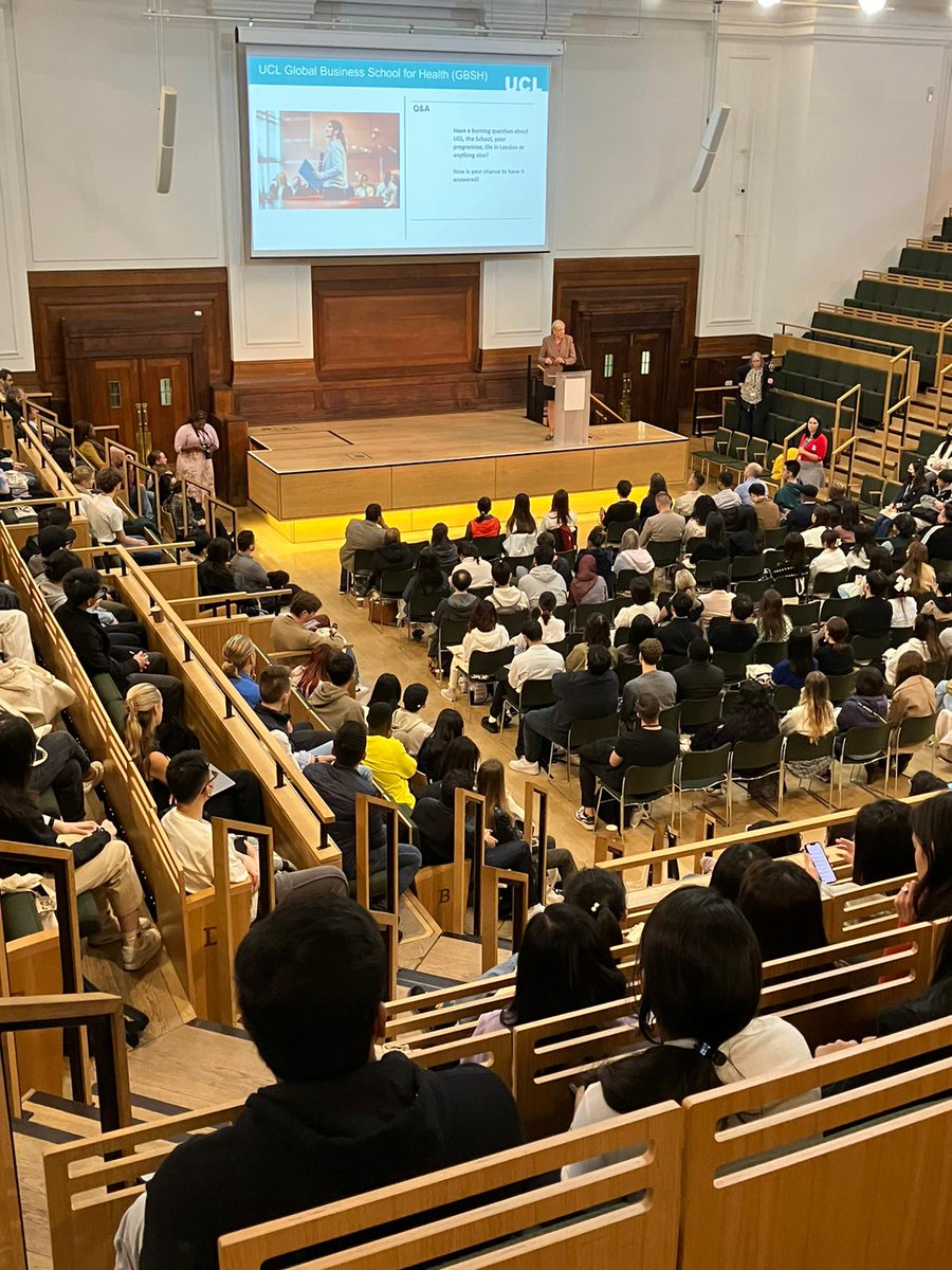 ucl_GBSH's tweet photo. “Your next career move starts today!” - Professor @NoraAnnColton addresses our first cohort of GBSH post-graduate students. #GBSHWeek1 https://t.co/iRlWPWDBxW