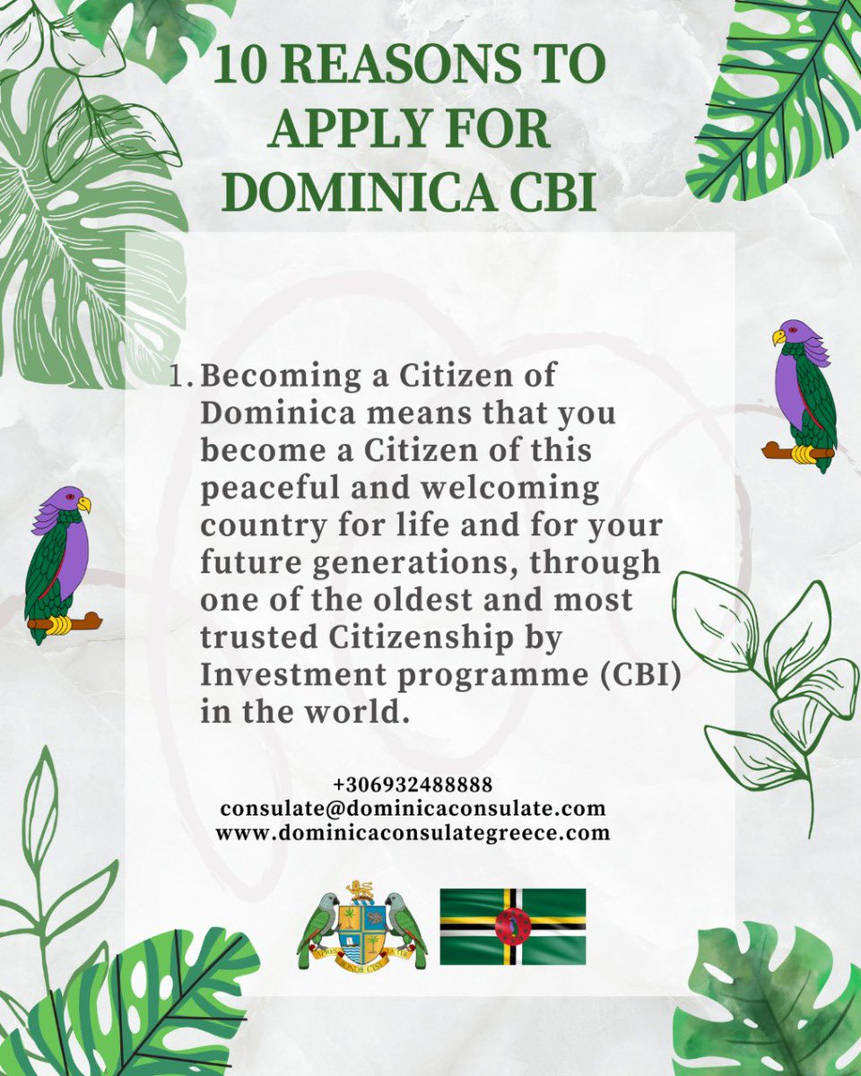 dominica_of's tweet photo. #Dominica #Caribbean #nature #island #CitizenshipByInvestment #business #immigration #immigrationprogram #immigrationlaw #dualcitizenship #citizenship #investment #secondpassport #secondcitizenship #passport #travel #visafree #peaceful #freedom #globalcitizen #future #generation https://t.co/IkZWZhNYVB