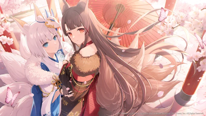 アズレン5周年おめでとうございます!記念イラスト集に赤城と加賀を描かせていただきました!#アズールレーン #アズレン5周年 