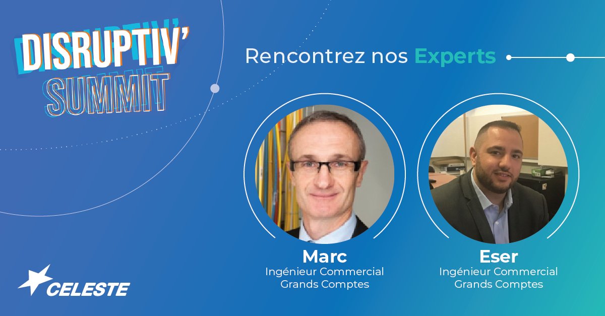 SocieteCELESTE's tweet photo. [📌#DisruptivSummit] Nous avons hâte de participer à cette nouvelle édition ! Nos  experts Marc et Eser seront présents demain lors du salon organisé par @Republik_IT

#opérateur #THD #Fibre #FibreEntreprise https://t.co/Z3qkPITXTT