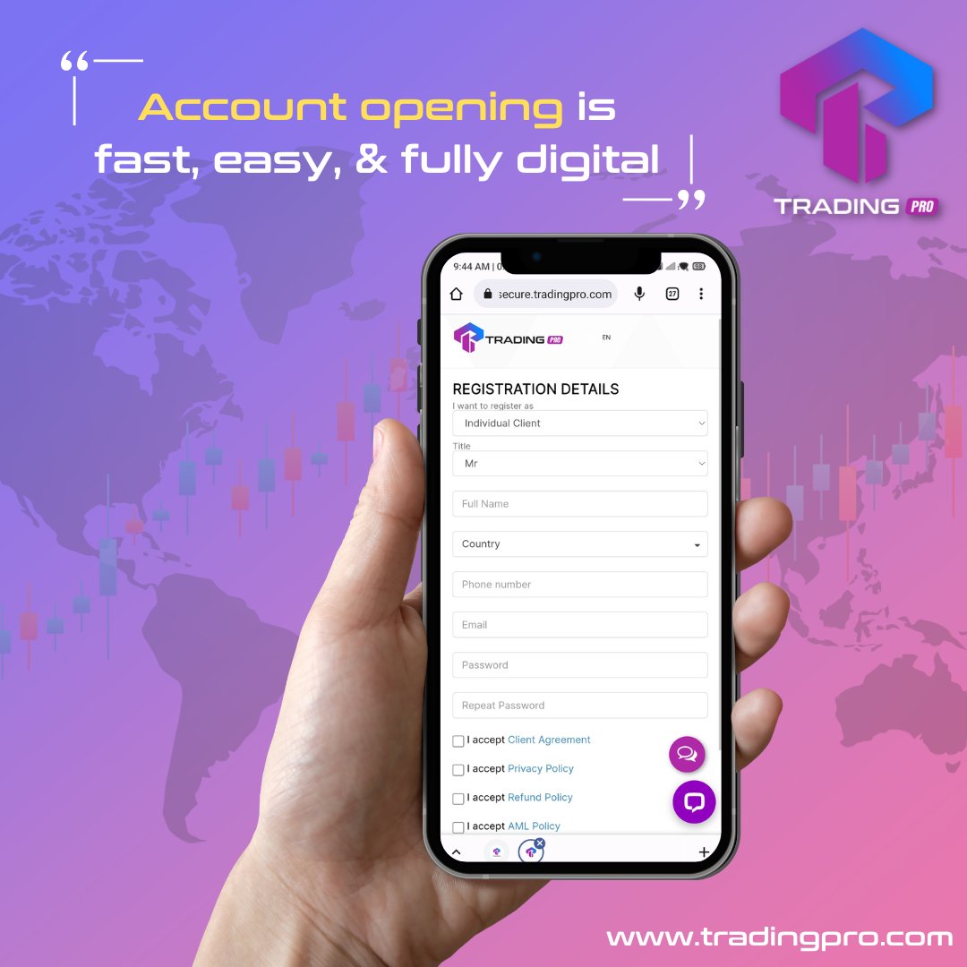 _TradeTalk's tweet photo. Open your Trading Pro account without hassle! It is fast, easy &amp; fully digital! 
Start your trading journey with us like a breeze!

#freedom #discoveryourfreedom #prolific 
#proficient #professional #unlimitedposibilities https://t.co/oKFFz5C9hl